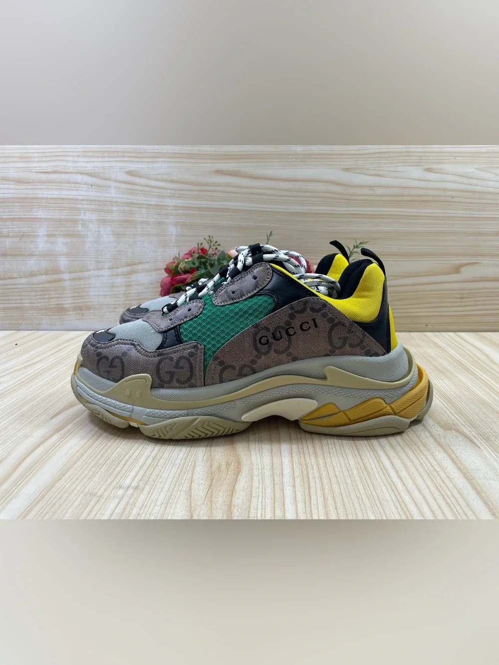 Gucci x Balenciaga The Hacker Project Triple S GG Supreme Sneakers EU 46 US 13